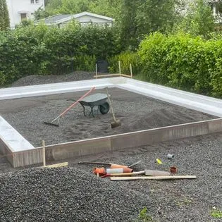 Gjutform till garageplatta