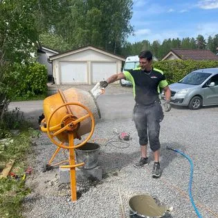 Gjutning vid tillbyggnad i Degerfors
