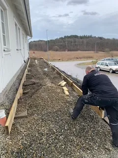 Markarbete inför gjutning